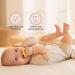 NatureBond Silicone Baby Pacifier with Hygiene Cover | Newborn 0-6 Months | Sunshine Yellow & Peach Puff - Buy Online on SooperMarket.com