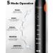 MySmile Electric Toothbrush for Adults - Rechargeable Sonic Toothbrush with 6 Brush Heads & Travel Case - 5 Modes Timer - 48000VPM - Black - Buy Online on SooperMarket.com
