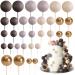 Astaron 32 pieces Tortendeko balls cake topper mini-balloons cake rabbit for wedding party baby party birthday cake decorate (brown gold) brown gold