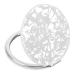 YTZJ Direct Portable Pocket Makeup Mirror for Girls Women Men White Delicate Travel Cosmetic Mirror 1X & 2X Magnification Foldable 2-Sided Beauty Compact Vanity Mirror with 3D Shell Pattern