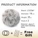 JJstar 2PCS Messy Bun Hair Pieces in Silver Grey - High Heat Resistant Synthetic Fiber Scrunchies for Women and Girls - Buy Online on SooperMarket.com
