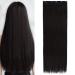 S-noilite clip in Extensions Half wig hair extension hair compression hair parts 3/4 wig smooth one piece (76cm dark black) dark black 76 cm
