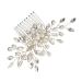 Beavorty Wedding Hair Comb Bridal Headwear Wig White Crystal Decorative Hair Comb