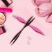 NUOMI 2 Pack Stainless Steel Eyebrow Tweezers with Slant/Pointed Tips - Pink and Black - Makeup Tools for Facial Hair Removal - Buy Online on SooperMarket.com