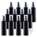 ZEOABSY 12 Pieces 100 ml Black Lotion Bottles with Black Pump 100ml Empty PET Plastic Lotion Pump Bottle Cosmetic Gel Travel Container for Cosmetic Make up Cleaning + 2 x Funnel Black 100ml