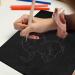 Longtereen 100 Sheets Carbon Paper for Tracing Patterns - Black Graphite Paper for Wood, Paper, Canvas Crafts - Buy Online on SooperMarket.com