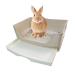 kathson Large Rabbit Litter Box Trainer, Potty Corner Toilet with Drawer Bigger Pet Pan for Adult Hamster, Guinea Pig, Ferret, Galesaur, Bunny and Other Animals Brown