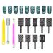 12-Piece Nail Magnet Tool - Super Strong Double-Head Cat Eye Magnet Stick for 3D Nail Art - Flower Design DIY Cat Eye Effect Plate - Manicure Tool - Buy Online on SooperMarket.com