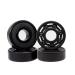 Z-FIRST High Speed 608RS Hybrid Black Ceramic Bearings for Longboard, Inline Skates, Skateboard, Scooters, Skateboard and More (Pack of 4, Black)