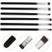 Baluue 18 Pcs Flat Eyebrow Brush Eyeliner Makeup Brush Travel Makeup Brush Eye Brush Artificial Fiber Black - Buy Online on SooperMarket.com