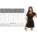 Uniexcosm Maternity Nursing Nightdress - Women's Soft Short Sleeve Nightgown Stripe Sleepwear in Black - Buy Online on SooperMarket.com