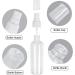 HTHL 4 PCS Set 100ML Spray Bottles Plastic Transparent Mist Spray Bottles with 2 Funnels and 1 Sheet Label Empty Travel Atomiser Refillable Liquid Containers for Perfume Cosmetic and Liquids Clear - Buy Online on SooperMarket.com