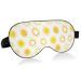 Haskirky Light Blocking Eye Mask Breathable and Adjustable Adult Men and Women Travel on Business Trips Yoga Meditation Light Smooth Comfortable Eye Mask Office Deep Sleep Goodies Yellow Graffiti S