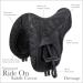 LeMieux ProKit Ride On Dressage Saddle Cover - Black with Silicone Grip Seat - Waterproof Polyester Outer & Fleece Lining - One Size - Buy Online on SooperMarket.com