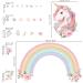 Wondever Large Rainbow Wall Decals Unicorn Flower Peel and Stick Stickers for Girls Bedroom Nursery - Buy Online on SooperMarket.com