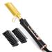 Ten-Tatent Hot Comb Hair Straightener Electric Anti-Scald Straightening Comb Double Sided Portable Ceramic Beard Straightener Brush Press Comb Ceramic LCD LCD-Double