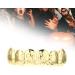 Hip Hop Teeth Decoration Special Designed for Upper Teeth Hip Hop Hollow Tooth Gold-plated Ion Plating for Concert for Home for Outdoor Activities for Party(gold) - Buy Online on SooperMarket.com