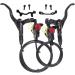 BUCKLOS MTB Hydraulic Disc Brakes, Mountain Bike Left Front 800mm Right Rear 1450mm Hydraulic Brake Set Aluminum Alloy Levers with Calipers PM/is Adapter Fit EBike /Fat Bike Front+Rear Black