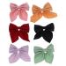 KALLORY 6 Pieces Big Satin Bow Hair Clip Ribbon Bowknot Barrettes Vintage Bow Alligator Clips for Girls