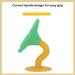 Silicone Baby Teething Toy Teether for Gum Pain Relief - Green Orange - Buy Online on SooperMarket.com