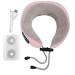 Electrical neck massage device U-shaped pillow shoulder-neck vortex massage device comfortable neck massager for neck and shoulder (2# pink)