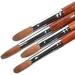 Alexnailart 4pcs Kolinsky Sable Acrylic Nail Brush Set - Red Wooden Handle, Manicure Design Pen for Acrylic Powder - Premium Quality - Buy Online on SooperMarket.com