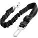 Adjustable Dog Car Seat Belt Harness Pet Safety Belt with Elastic Strap Dog Car Harness for Travel Black 20in-29in long