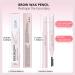 LSxia Double-headed Eye Brow Wax Pen - 2 in 1 Clear Gel Pencil with Comb, Waterproof Brow Styling for 3D Eyebrows makeup - Buy Online on SooperMarket.com