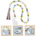 LIFKICH Fringe Decor Ornament Beaded Garland with Tassel Easter Farmhouse Bead Garland Hanging Door Bead Garland Tassel Garland Bead Easter Beaded Garland Wood Rabbit Rope - Buy Online on SooperMarket.com