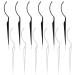 12 Pcs False Eyelashes Display Stick Eyelashes Applicator Tool 3D Eyelash Extensions Style Try on Sticks Planting Grafted Eye Lashes Applicator (Black Transparent)