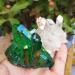 Home Decoration Crystal 100g Natural Green Angel Halo Quartz Crystal Cluster Titanium Coated Quartz Cluster electroplated Stone Suitable for Home Office Decoration - Buy Online on SooperMarket.com