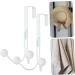 Hemoton 2pcs Double Hook Coat Hangers Towel Rack Clothes Hangers Hooks Door Hook Hanger Nail Hat Hook 14x9cm White - Buy Online on SooperMarket.com