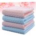 4pcs FRCOLOR Cotton Towel Set | Absorbent Makeup Remover & Facial Washcloths | Bathroom & Bath Supply Accessory | Baby Scarf | Blue - Buy Online on SooperMarket.com