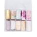 ISAKEN 10 Rolls Marble Series Nail Foils Nail Art Transfer Stickers Nail Glitter Foil Transfer Wraps Psychedelic Sky Transfer Adhesive Glitters DIY Nail Decoration