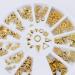 Frcolor 120 Pcs Rose Gold Nail Art Studs - 3D DIY Nail Charms & Decorations | Mixed Metallic Rivets & Shapes - Buy Online on SooperMarket.com