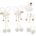 Amosfun 1 Pair Bunny Hairpin Kids Decor Baby Decor Rabbit Ear Headbands Plush Hairpins Pearl Hair Ties Pearl Hair Pin Retro Decor Pompom Hair Tie Vintage Metal Plush Ball Miss - Buy Online on SooperMarket.com