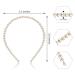3 Pack White Faux Pearl Headbands for Women - Bridal Hair Accessories - Buy Online on SooperMarket.com