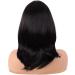 MapofBeauty 18 Inch/45 cm Layered Bangs Straight Synthetic Fiber Shoulder Length Hair Daily Use Wig (Black) - Buy Online on SooperMarket.com