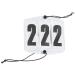 BUSSE start numbers ROUND 3-digit rubber band white