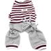 Ranphy Small Dog Stripe Jumpsuit Pajamas - Comfy Cotton Pet Clothes for Boys - Size XXL - Buy Online on SooperMarket.com