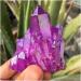 Stone Crafts Rare Beautiful Purple Flame Aura Quartz Crystal Cluster Specimen Reiki Crystals - Buy Online on SooperMarket.com