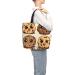 DEHIWI 3 Chocolate Chip Cookies With Different Expressions Tote Bag For Women Waterproof Casual Shoulder Bag With Zipper Grocery Handbags For Office Shopping Travel Black One Size - Buy Online on SooperMarket.com