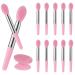 WLLHYF 12PCS Silicone Lip Brush Makeup Mask Beauty Brushes Eyeshadow With 1 Dust Cover Professional Tool Lipstick Applicator for Applying Cream Lip Gloss Mask Eyeshadow Makeup