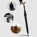 Walking Stick Umbrella 2-in-1 Multifunction Crutch Umbrella with Non-Skid Foot Self Protection Cane Umbrella for Men and Women Gift Black - Buy Online on SooperMarket.com