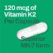 Vitamin K2 120mcg | Supplement with Premium MK-7 | Non-GMO Formula with Maximum Absorption | Made in Canada (240 Capsules (Pack of 1) 240 count (Pack of 1) - Buy Online on SooperMarket.com
