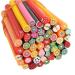 Soft ceramic stripPack Of 50 Cute Nail Art Canes Sticks Manicure Canes 3D Fruit Pattern Slices Perfect For Diy Crafts Cellphone Decoration Nail Art Decoration(Fruit)