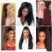 PORSMEER 30 Inch Yaki Straight Drawstring Ponytail Clip In Extensions for Women Kinky Straight Pony Tail Extensions Hair Extensions Ponytail (Dark brown) - Buy Online on SooperMarket.com