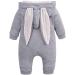 Kids Tales Newborn Baby Winter Warm Rabbit Ear Hooded Zipper Romper 9-12 Months Grey - Buy Online on SooperMarket.com