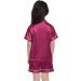 SWOMOG Kids Silk Pyjamas Set | Short Sleeve Satin PJs for Boys & Girls | Button-Down Silky Nightwear for Children & Teens | Age 4-16 | Grapefruit - Buy Online on SooperMarket.com