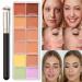 12 Color Correcting Concealer Palette With Concealer Brush, Cream Contouring Makeup Kit, Tattoo Concealer, Corrects Dark Circles Red Marks Scars, Longwear & Easy to Apply, Highlight and Contour, Light Mediumor creamy concealer for mature skin 1. 12 Colors